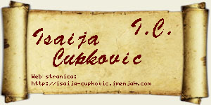 Isaija Čupković vizit kartica
